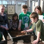 Students learn to ribbon the soil to determine whether the soil contains more clay or sand